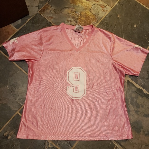 NFL Tops - NFL Players  women pink silky Romo shirt